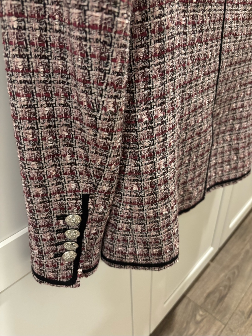Veronica Beard Theron Tweed Double-Breasted Blazer - Picture 7 of 12